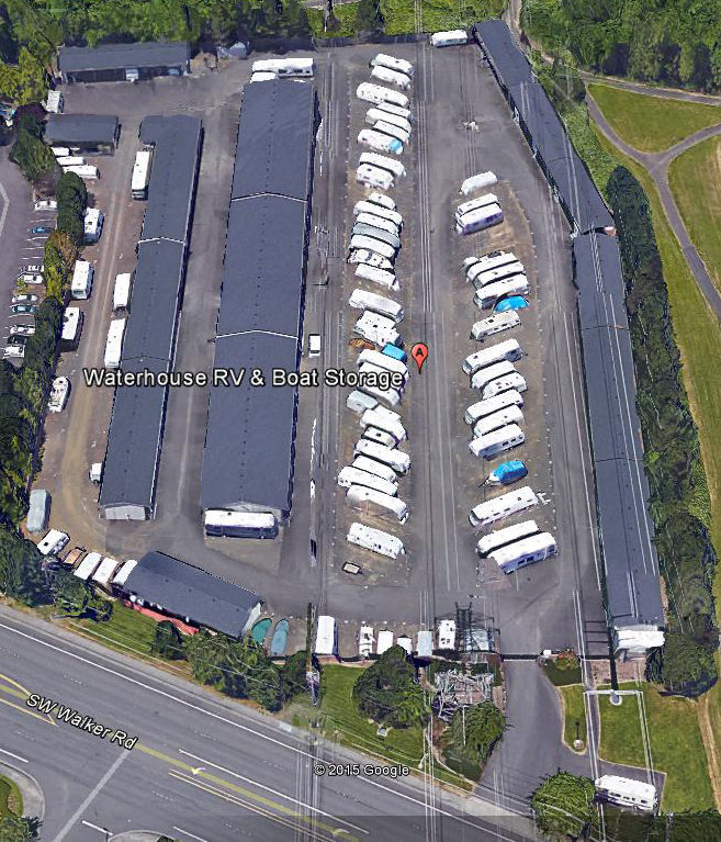 waterhouse rv and boat storage overhead view